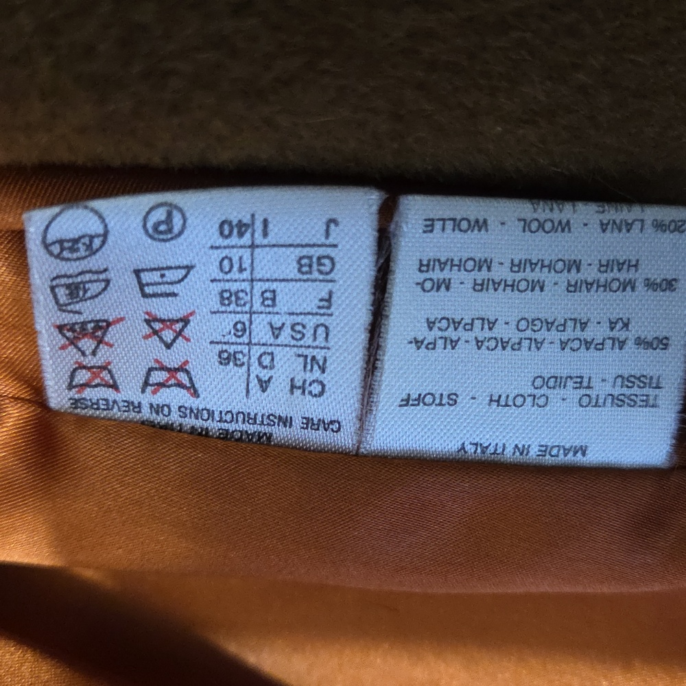 MaxMara Brown Coat with Orange Lining - Picture 3 of 11